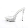 Fabulicious - ATHENA501 Mules with heel - White/Silver coloured Product image